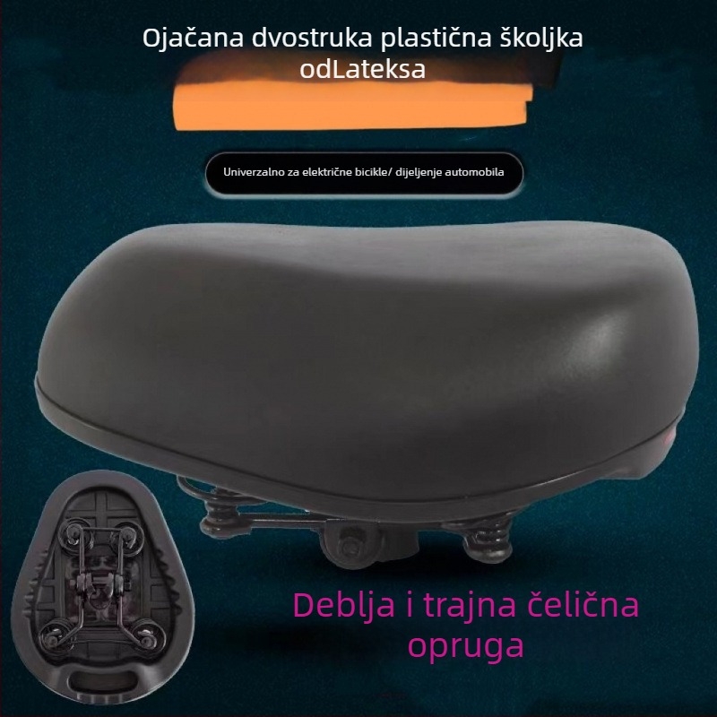 Sjedalo za motocikl s pet opruga, ojačano dvostruko željezno kućište i debeli gumeni jastučić