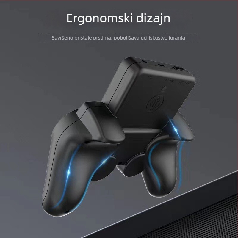 Ručna retro arkadna konzola s 520 ugrađenih igara, dvostruki način igranja, 8-bitni OS, nostalgičan stil