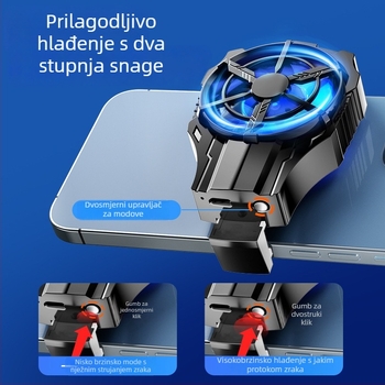 AL-08 Univerzalni klips-hlađenje za mobitel, kompaktno brzo hlađenje, USB-C sučelje, 10–15W, težina 50 g