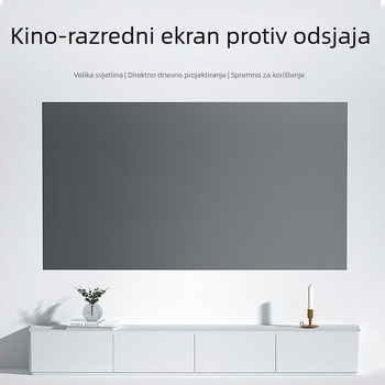 Sklopiva 4K projekcijska platna s anti-refleksijom za dnevnu projekciju u kući, bez bušenja, jednostavna montaža