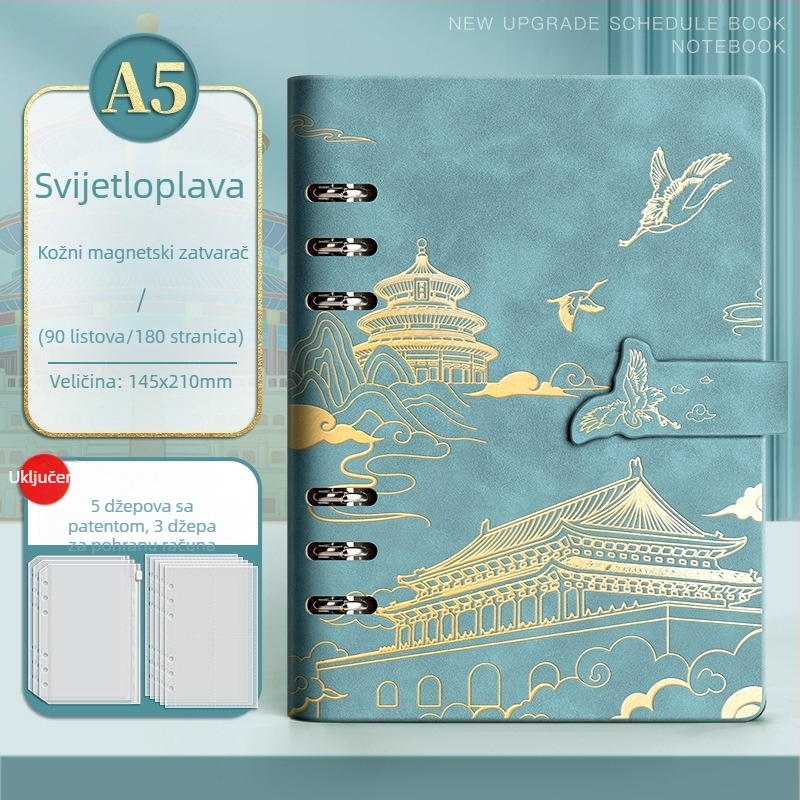 Putnički dnevnik za pečate s rastavljenim listovima, Dowling papir 75 g/m², 50-100 stranica, kreativni stil