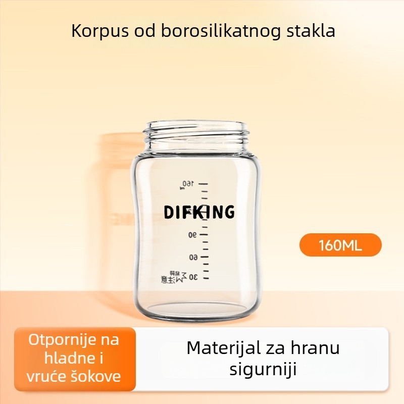 Kapa PPSU za bočicu s širokim otvorom, kompatibilna s tijelom Pigeon – treća generacija, zakrivljen oblik, bez drške, 40 komada