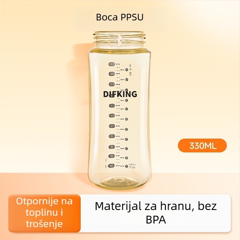 Kapa PPSU za bočicu s širokim otvorom, kompatibilna s tijelom Pigeon – treća generacija, zakrivljen oblik, bez drške, 40 komada