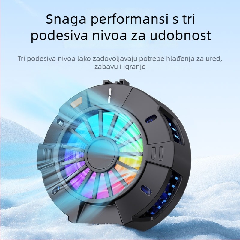 Magnetski hladnjak za telefon za livestream i e-sportove — model Y002, 64 g, 10W (5V 2A), ABS + aluminijska legura, Type-C priključak