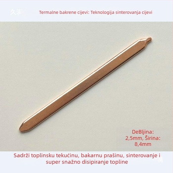 CPU toplinska cijev s heat pipe za AMD procesore, bakrena cijev za odvod topline, DIY hladnjak za prijenosno računalo