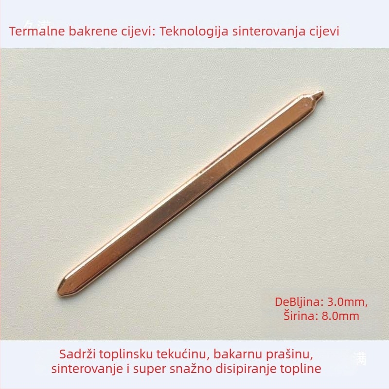 CPU toplinska cijev s heat pipe za AMD procesore, bakrena cijev za odvod topline, DIY hladnjak za prijenosno računalo