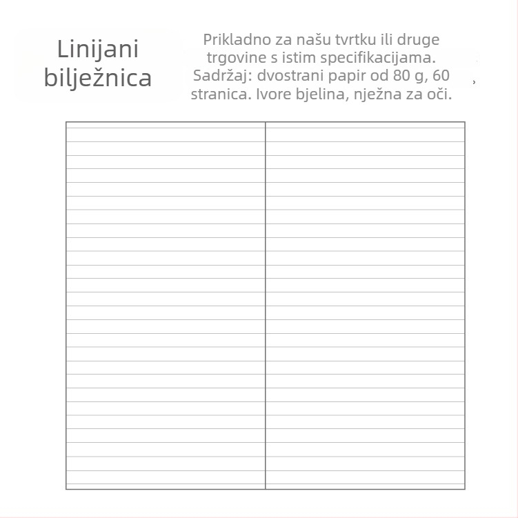 Dnevnik s kožom od umjetne kože i remena, prijenosni bilježnica, TN zamjenski blok, papirna težina 100, tisak u četiri boje