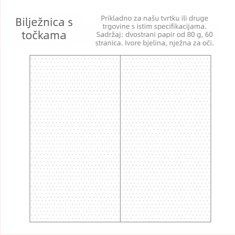 Dnevnik s kožom od umjetne kože i remena, prijenosni bilježnica, TN zamjenski blok, papirna težina 100, tisak u četiri boje