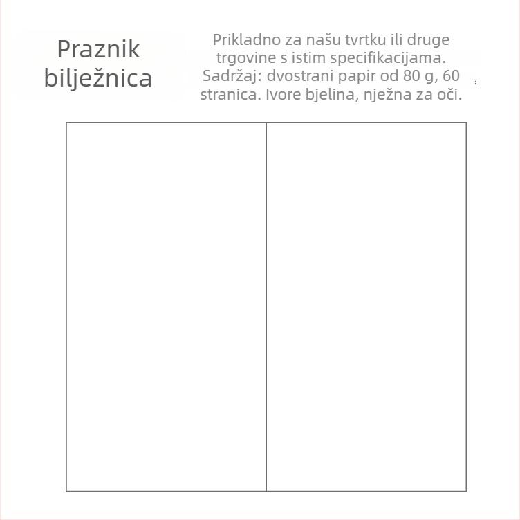 Dnevnik s kožom od umjetne kože i remena, prijenosni bilježnica, TN zamjenski blok, papirna težina 100, tisak u četiri boje