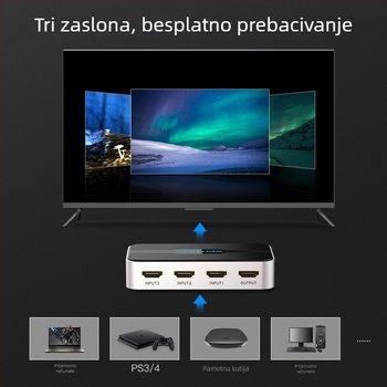 Weixun HDMI prekidač/distributer AFFH0, 4K 30 Hz, daljinsko buđenje