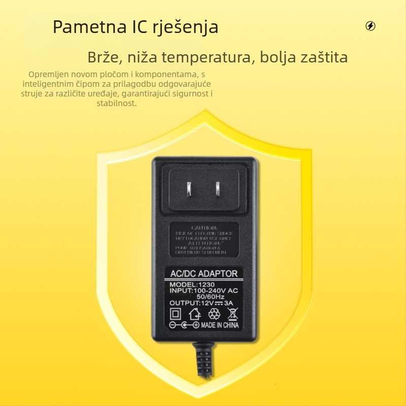 Stenski adapter za napajanje 15V 3A za digitalne foto-okvire, direktno punjenje, ulaz 100–240V