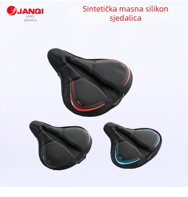 Navlaka za sjedište bicikla s debelim silikonskim jastukom, model 021 navlaka od silikona; materijal Lycra s ugrađenim silikonom; pogodno za obične bicikle