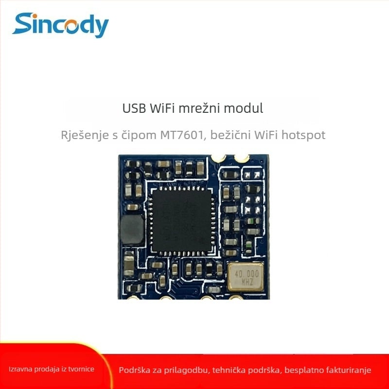 USB WiFi modul MT7601 – Bežična mrežna kartica; USB sučelje; Primjena: auto DVR, set-top kutija, prijenosno računalo, reklamni stroj; Marka Xinkaida