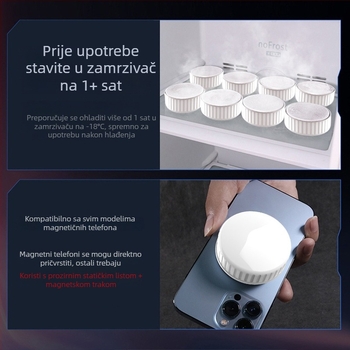Hlađenje za mobitel, lagano 15 g, konstrukcija od plastike + metala + željeza, bez sučelja