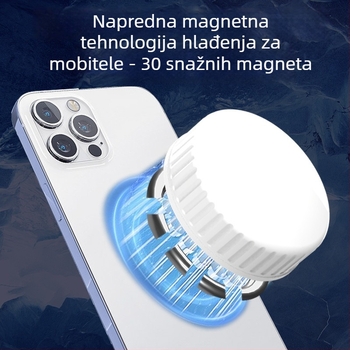 Hlađenje za mobitel, lagano 15 g, konstrukcija od plastike + metala + željeza, bez sučelja