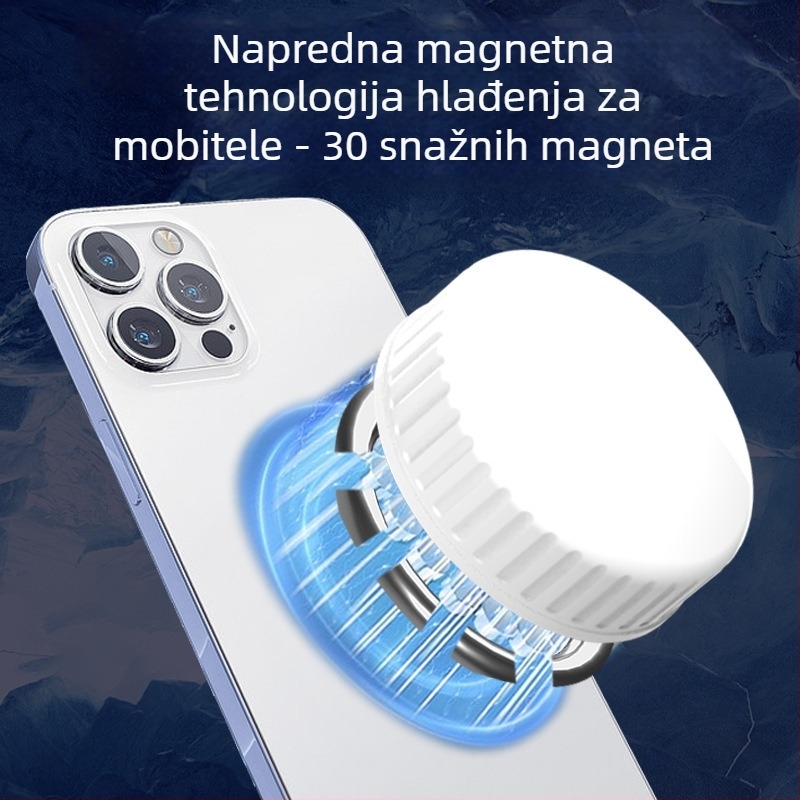 Hlađenje za mobitel, lagano 15 g, konstrukcija od plastike + metala + željeza, bez sučelja