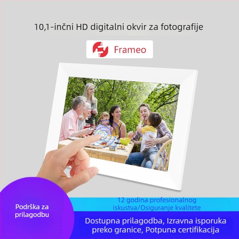 Moceshjea digitalni okvir za fotografije s 32 GB pohranom, zaslon 1280x800, TF kartica podrška, reprodukcija glazbe i videa, 178° kut gledanja