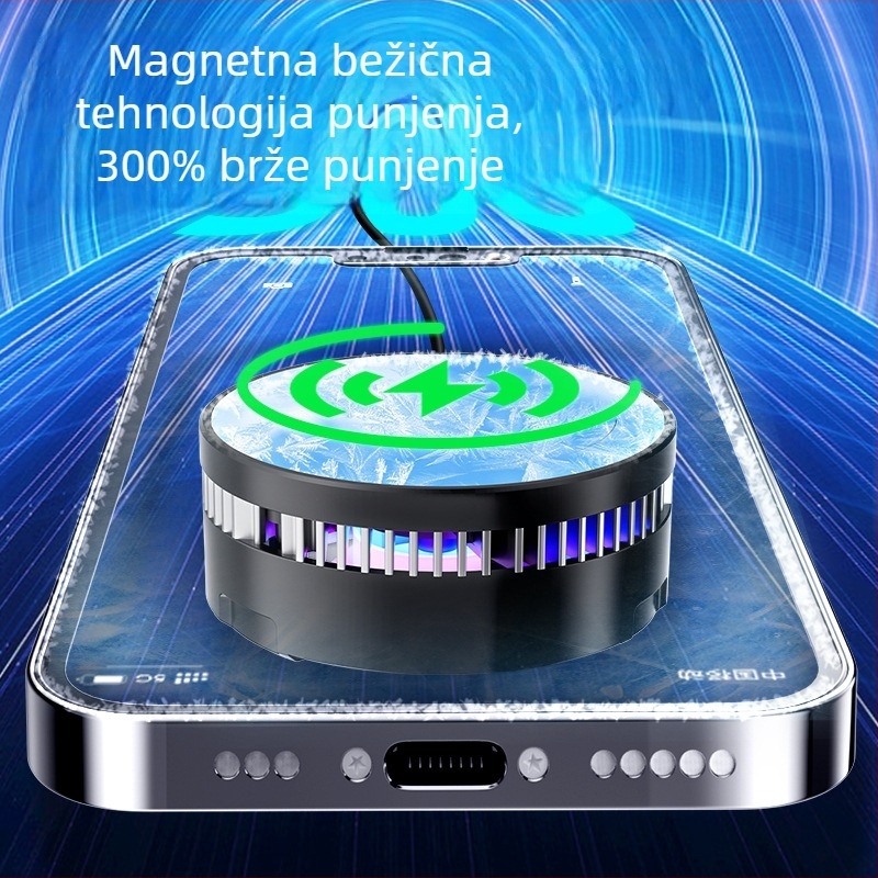 GT28 prijenosni hladnjak za mobitel — Type-C sučelje, ABS+metal, 70 g, hlađenje, kompatibilno s iPhone i Android