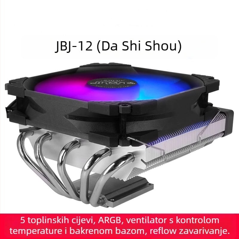 Scythe hladnjak procesora s 5 bakrenih cijevi, bakarno-aluminijska smjesa, hidrauličko ležaje, brzina 500–1500 RPM, kompatibilan s LGA1700/AM5/2011/115X