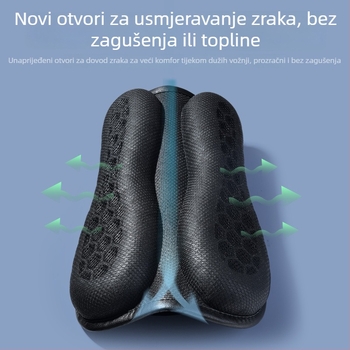 Gel jastuk za motocikl - 3D pčelastična struktura, ljetna izolacija i prozračnost, model 130+232, višeslojna konstrukcija: brzo-sušća mreža, vodootporna pjena, gel visoke elastičnosti, prozračna protivklizna tkanina