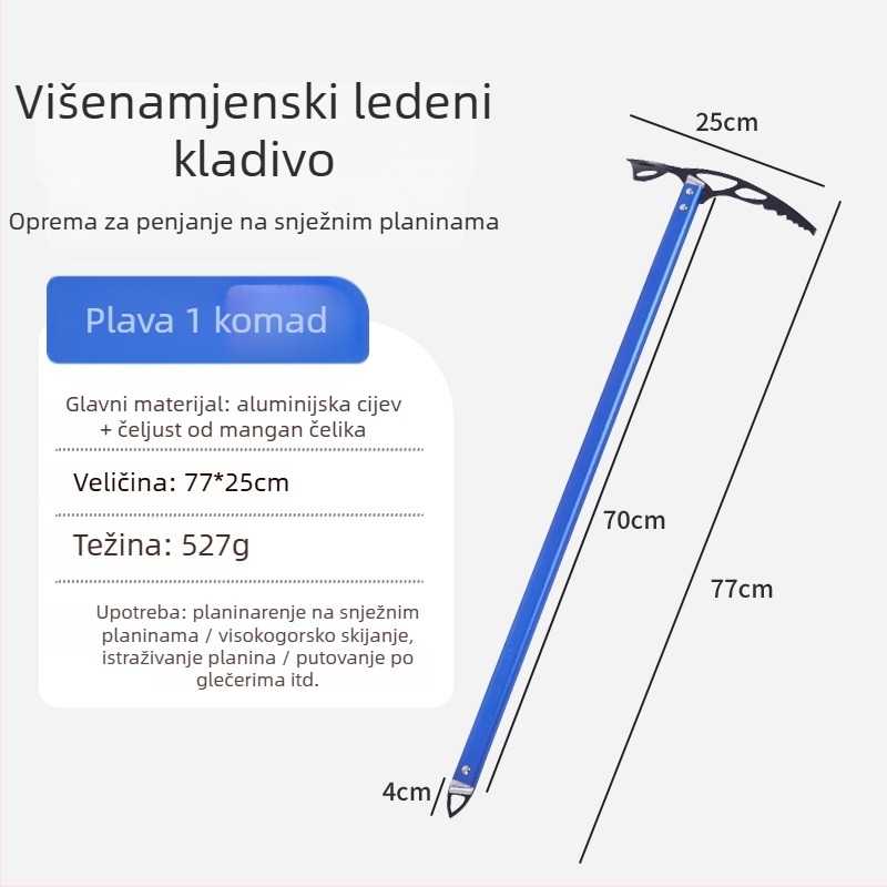 Mount Rock Višenamjenska Ledena Sjekira od Nehrđajućeg Čelika za Penjanje po Ledu