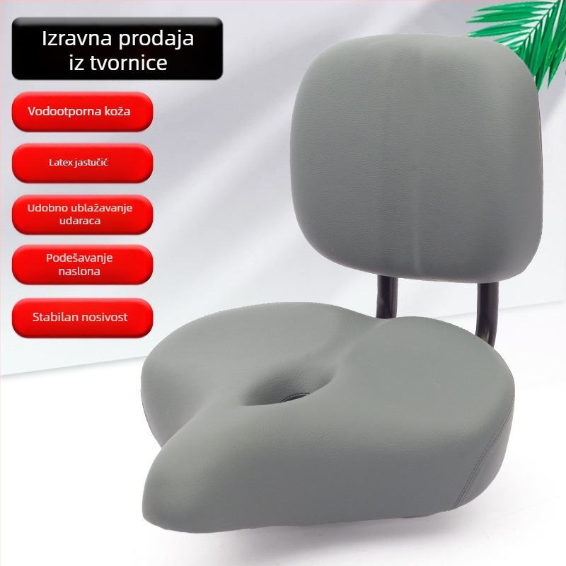 Sjedalo za bicikl s naslonom, konstrukcija od PU-a i karbonske čelika, model LX-602, za električne bicikle