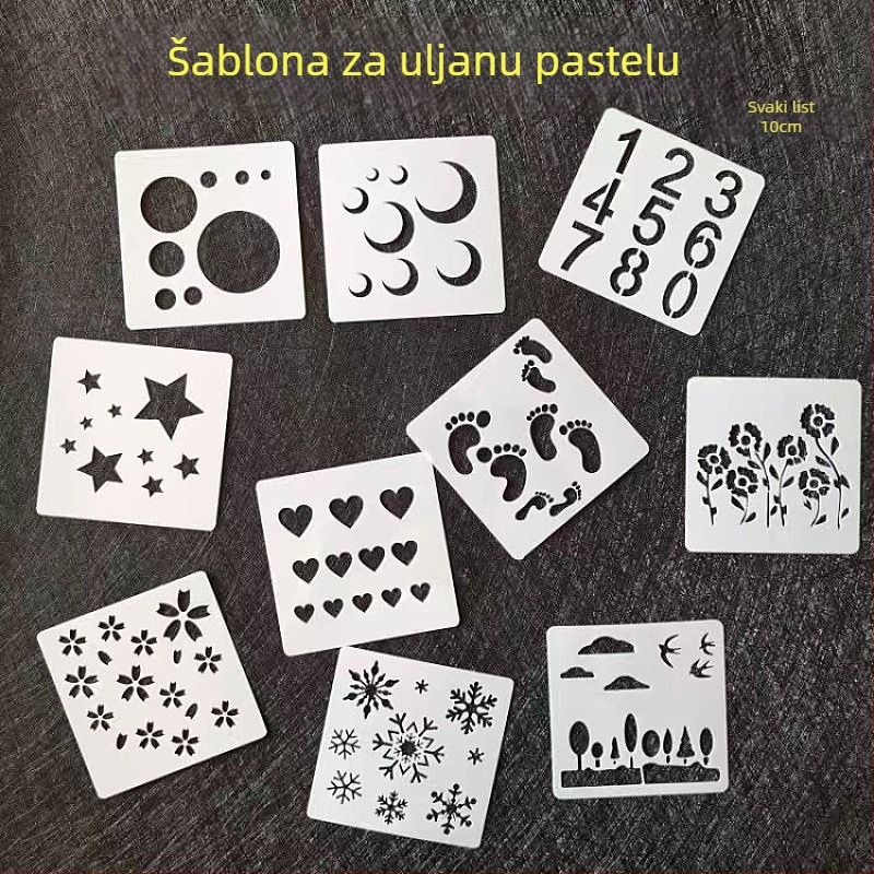 Šablona za slikanje uljem pastelama – Plastična šablona s otvorima; Marka: Yeni; Materijal: svila cvijeće; Uvoz: Ne; IP ovlaštenje: Ne