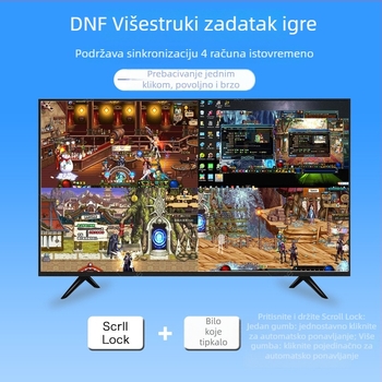 HDMI KVM prekidač s 4-portnim splitterom, ekstrakcija zvuka, podrška 4K/1080p, daljinsko buđenje, upravljanje napajanjem
