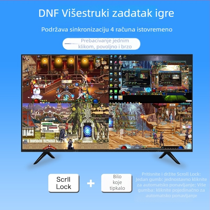 HDMI KVM prekidač s 4-portnim splitterom, ekstrakcija zvuka, podrška 4K/1080p, daljinsko buđenje, upravljanje napajanjem