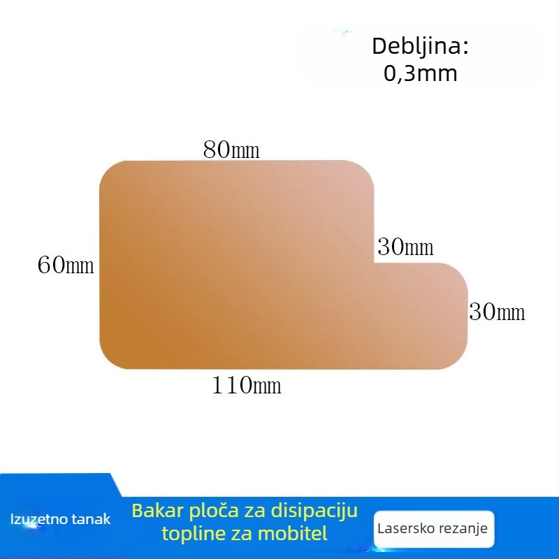 Chladič za mobitel od čistog bakra Bt88, snaga 88, težina 0.2 g