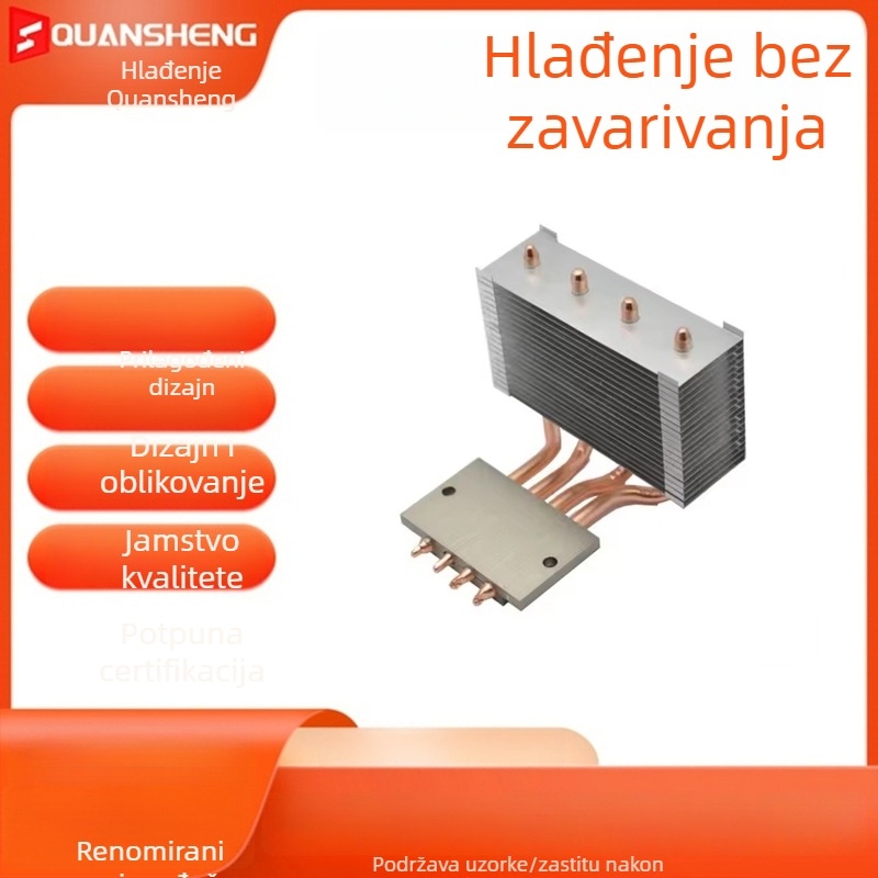 Modul radijatora s toplinskim cijevima (Tip: Toplovodna cijev; Materijal: bakar-aluminij spoj; Brzina: 4800 RPM; Buka: 26 dB; Životni vijek: 60000 h)