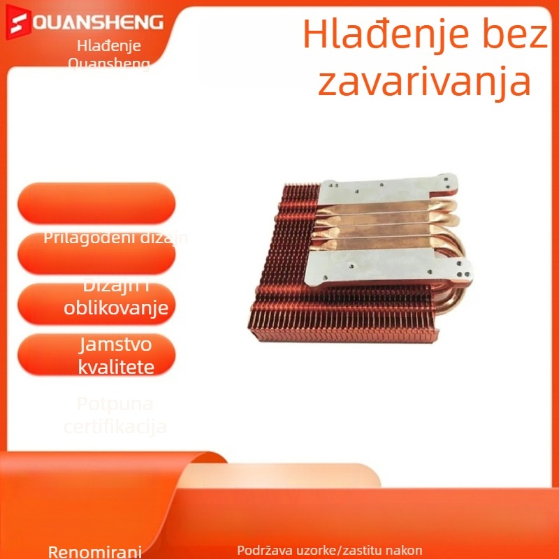 Modul radijatora s toplinskim cijevima (Tip: Toplovodna cijev; Materijal: bakar-aluminij spoj; Brzina: 4800 RPM; Buka: 26 dB; Životni vijek: 60000 h)