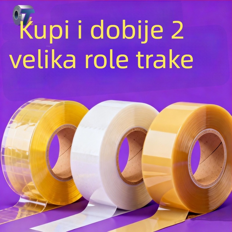 Prozirna ambalažna traka, BOPP film, ljepilo na toplom taljenju, jaka adhezija, dobra čvrstoća, za zatvaranje i pakiranje, raspon temperatura -20 do 40 °C