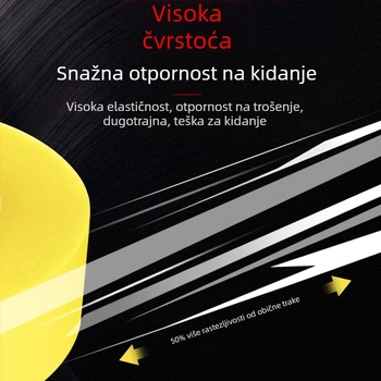 Paketna traka s BOPP podlogom, termično ljepilo, debljina 1,8 mm, visoka viskoznost, temperaturna otpornost -10 do 40 °C