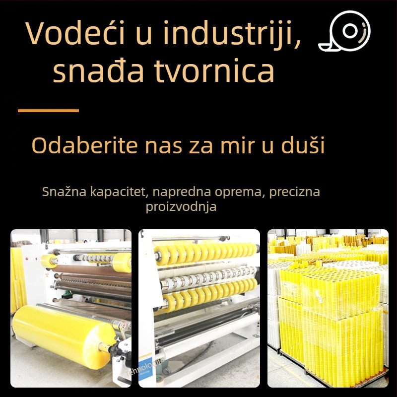 Paketna traka s BOPP podlogom, termično ljepilo, debljina 1,8 mm, visoka viskoznost, temperaturna otpornost -10 do 40 °C