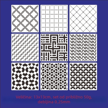 Šablona za crtanje s šupljim geometrijskim oblicima za djecu, PET materijal