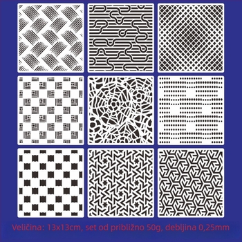 Šablona za crtanje s šupljim geometrijskim oblicima za djecu, PET materijal