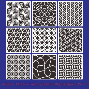 Šablona za crtanje s šupljim geometrijskim oblicima za djecu, PET materijal