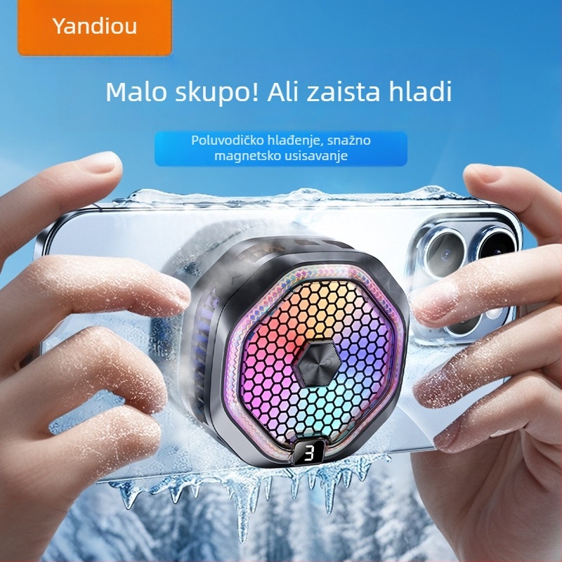 Magnetski hladnjak za telefon s dvostrukim poluvodičnim hlađenjem, stražnji klips, za gaming i e‑sport, model SR10