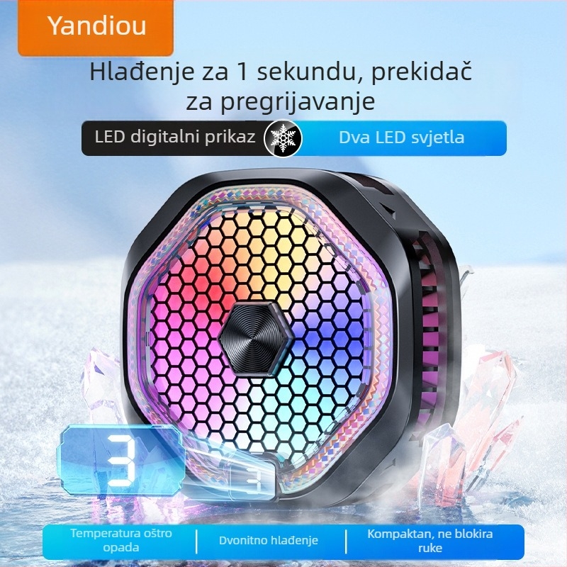 Magnetski hladnjak za telefon s dvostrukim poluvodičnim hlađenjem, stražnji klips, za gaming i e‑sport, model SR10