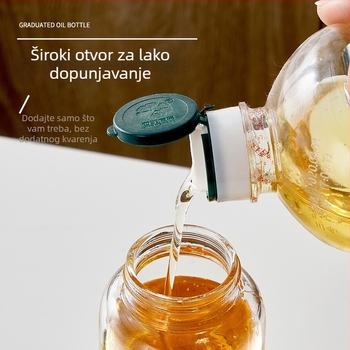 Stakleni set boca za ulje - bez curenja, pritiskom na raspršivač, velika zapremina, otporan na visoke temperature, kuhinju