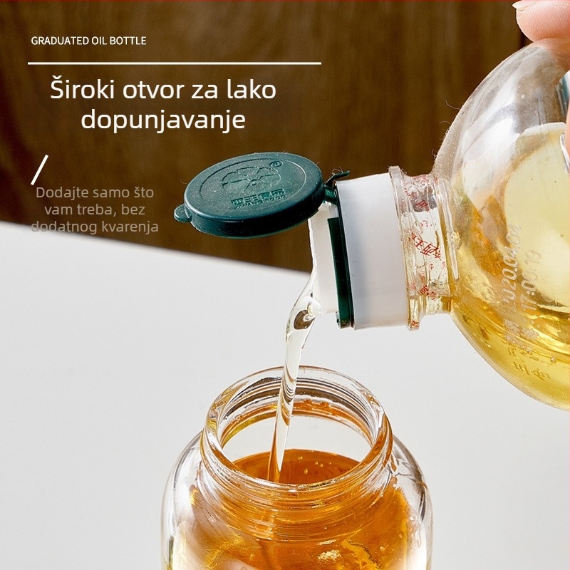 Stakleni set boca za ulje - bez curenja, pritiskom na raspršivač, velika zapremina, otporan na visoke temperature, kuhinju