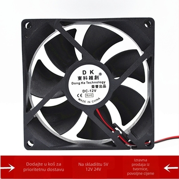 Tišni ventilator za kućište poslužitelja 9025/9225, 5V/12V/24V, s uljnim ležajevima, 3000 RPM, 29 dB
