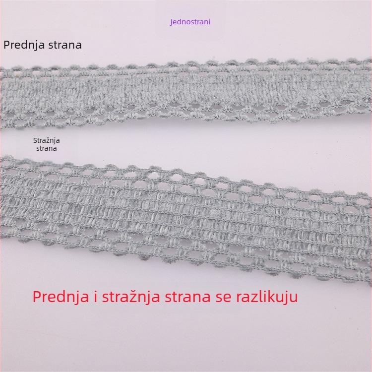 Traka s izrezbarenim rubom – poliester, za ručne radove i pakiranje; pogodna za odjeću, kućne tekstilije i industrijsku upotrebu