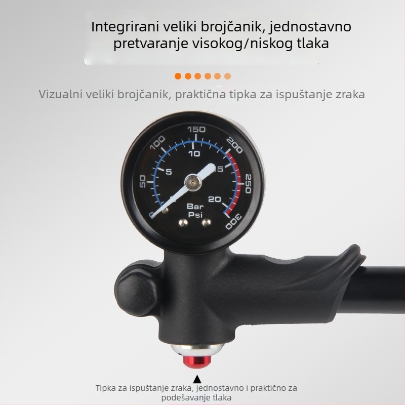 DRCKHROS mini pumpa visokog tlaka od aluminijske legure za cestovne bicikle