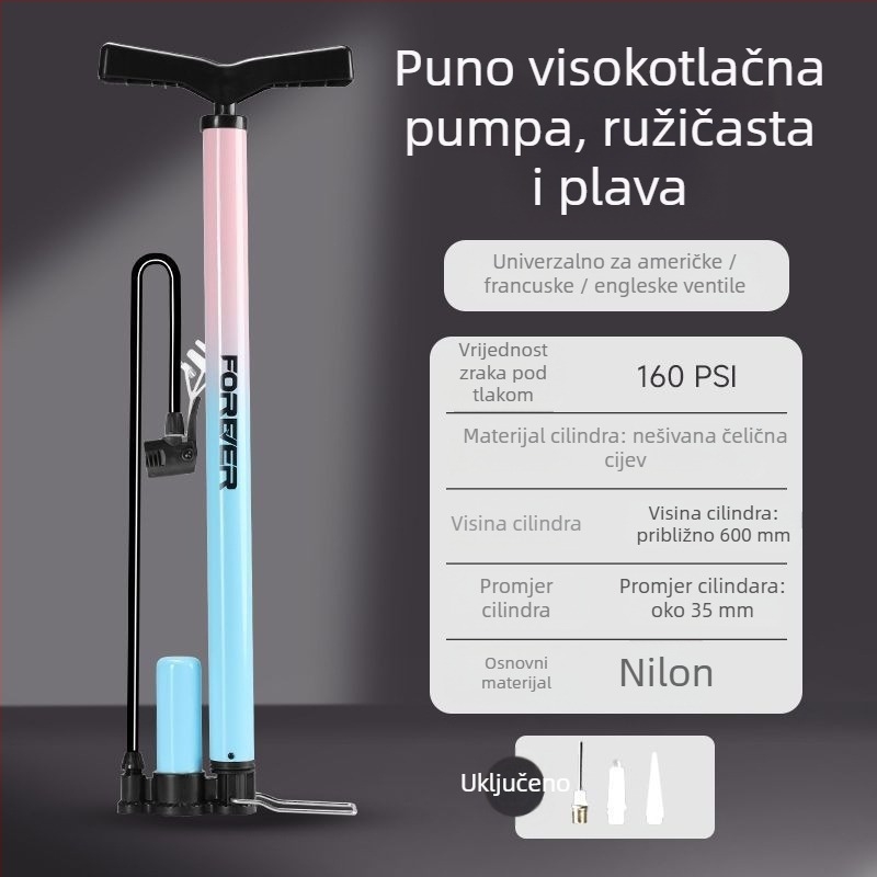 Ručna pumpa za nafukivanje za bicikl i košarku – kućna uporaba, univerzalna kompatibilnost