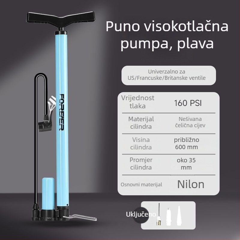 Ručna pumpa za nafukivanje za bicikl i košarku – kućna uporaba, univerzalna kompatibilnost
