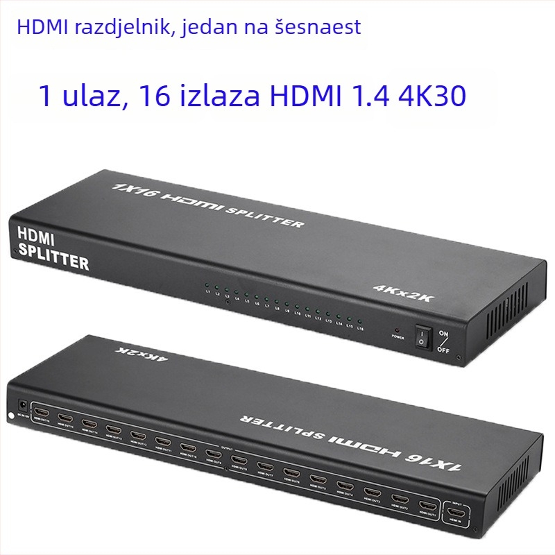HDMI splitter 1 ulaz, 16 izlaza, 4K30, ZA01, CE certifikat