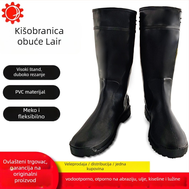 Lair PVC zaštitne čizme za prehrambenu industriju – vodootporne, otporne na ulje, kiseline i lužine