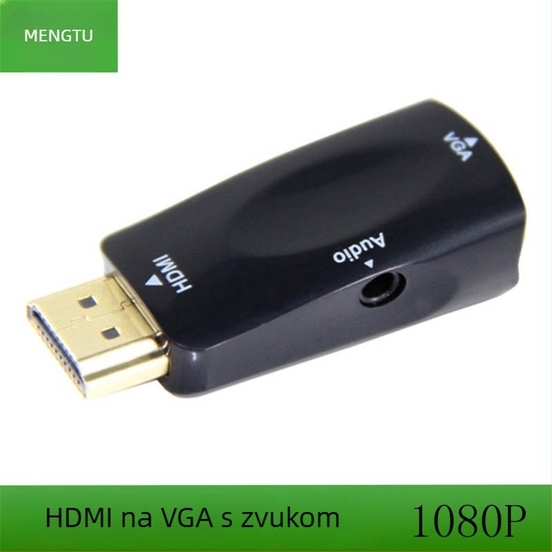 HDMI na VGA adapter sa zvukom, 1080P podrška, za TV, set-top box i projektor